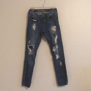 Distressed jeans